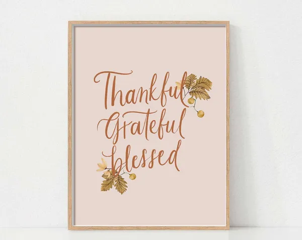 Thanksgiving Give Thanks Quote Art Print