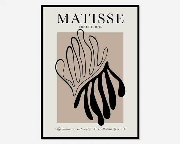 Henri Matisse Cut Outs Vintage Poster, Botanical