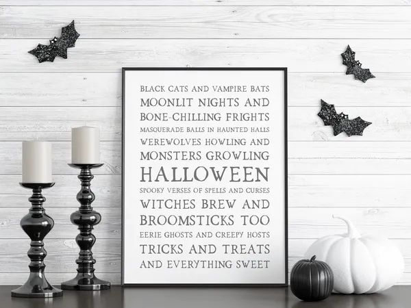 Halloween Scary Typography Poster, Gothic Party Sign