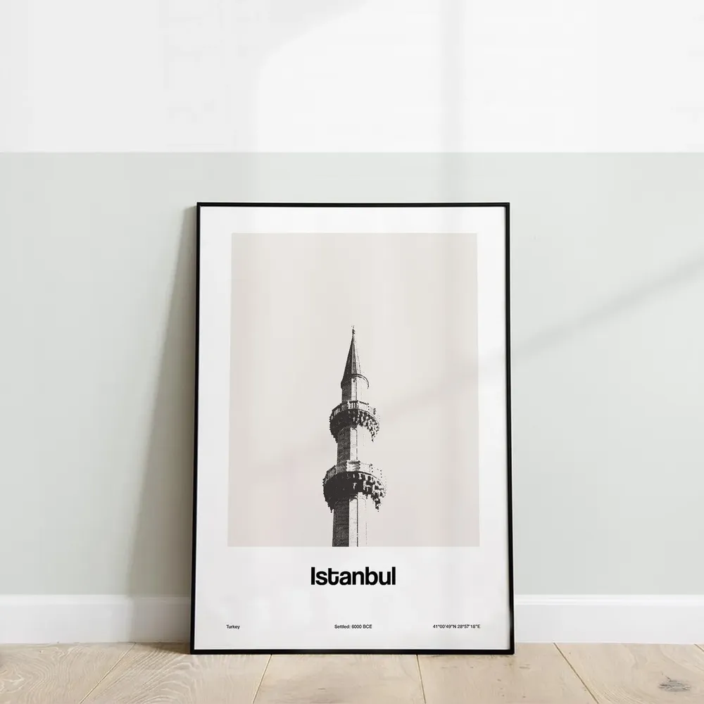 Istanbul Blue Mosque Poster, Minimalist City Print - Image 3