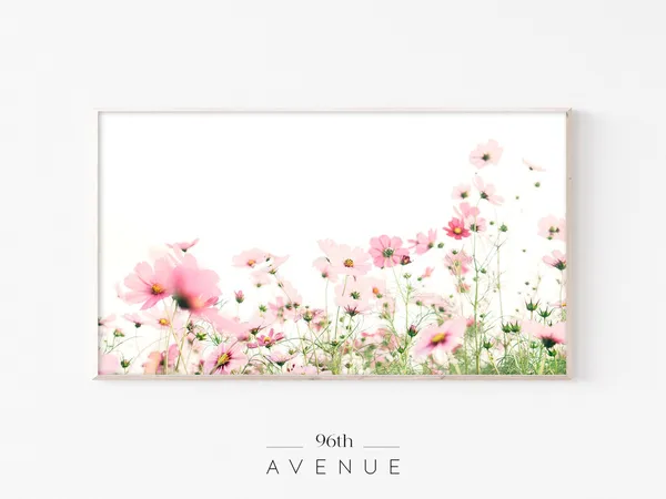 Spring Flower Field Botanical Art TV Print