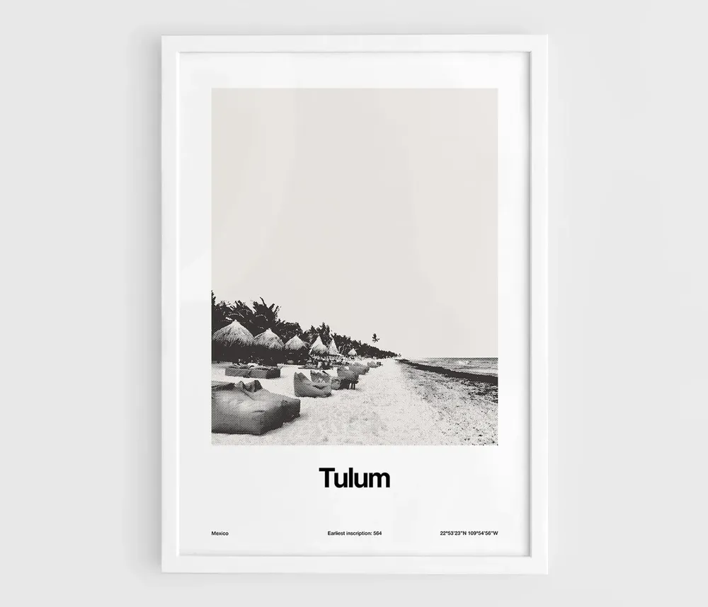 Tulum, Mexico Minimalist Travel Poster Art Print