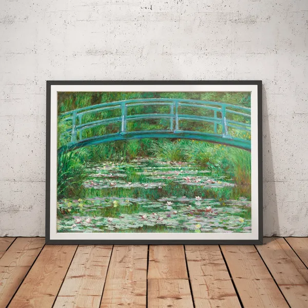 Claude Monet Japanese Footbridge Vintage Art Print