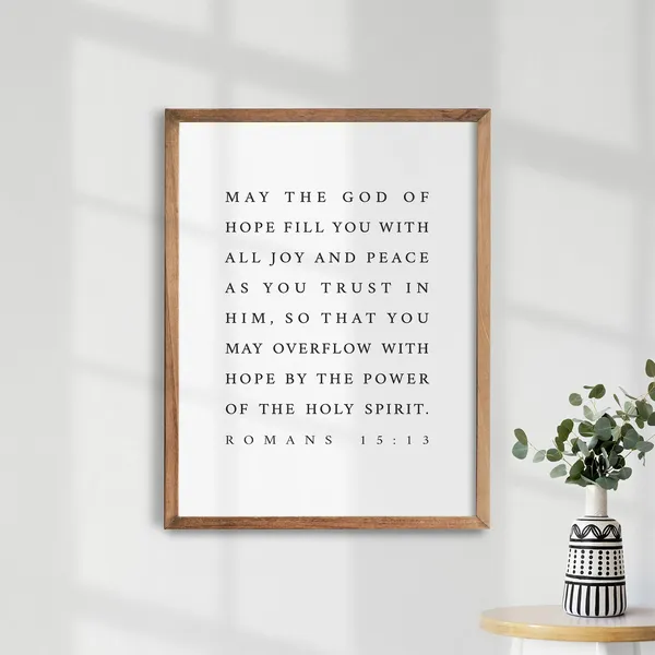 Romans 15:13 Modern Scripture Art Print