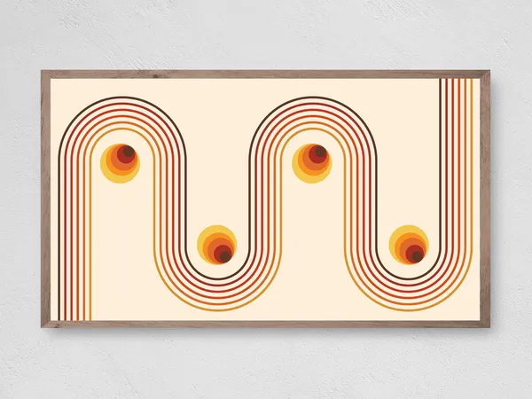 Modern Boho Sunset Abstract Art Print