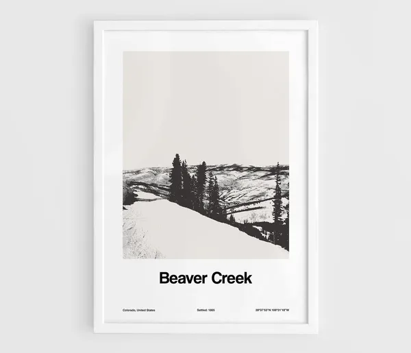 Beaver Creek Minimalist Travel Poster, Colorado