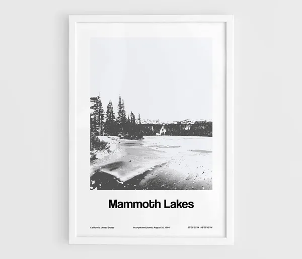 Mammoth Lakes Minimalist Travel Poster, California