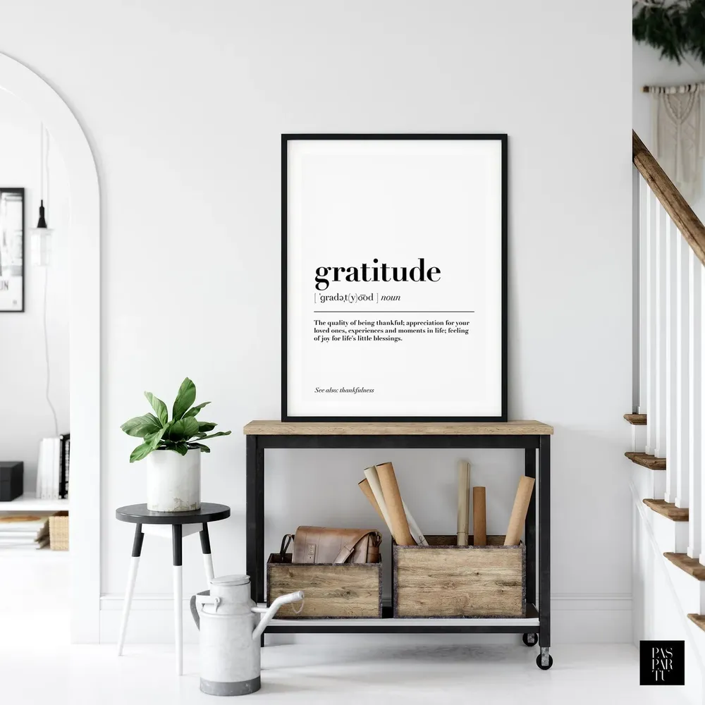 Gratitude Definition Dictionary Vocabulary Poster Print - Image 4