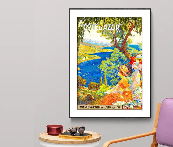Cote Dazur France Gift Idea Wall Art Print