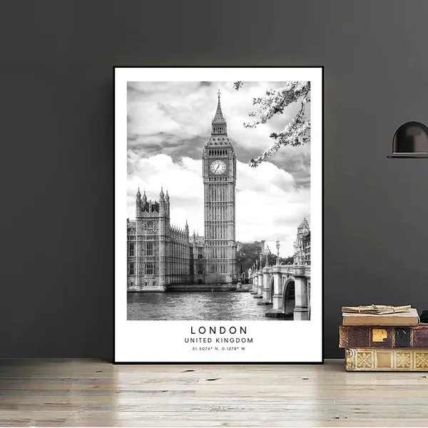 Big Ben London Minimalist Travel Poster, United Kingdom