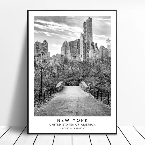 New York Central Park Minimalist Travel Art Print