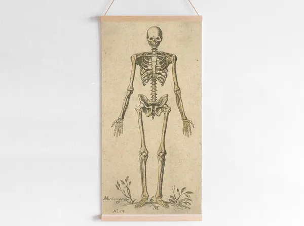 Skeleton Vintage Halloween Gothic Wall Art Print