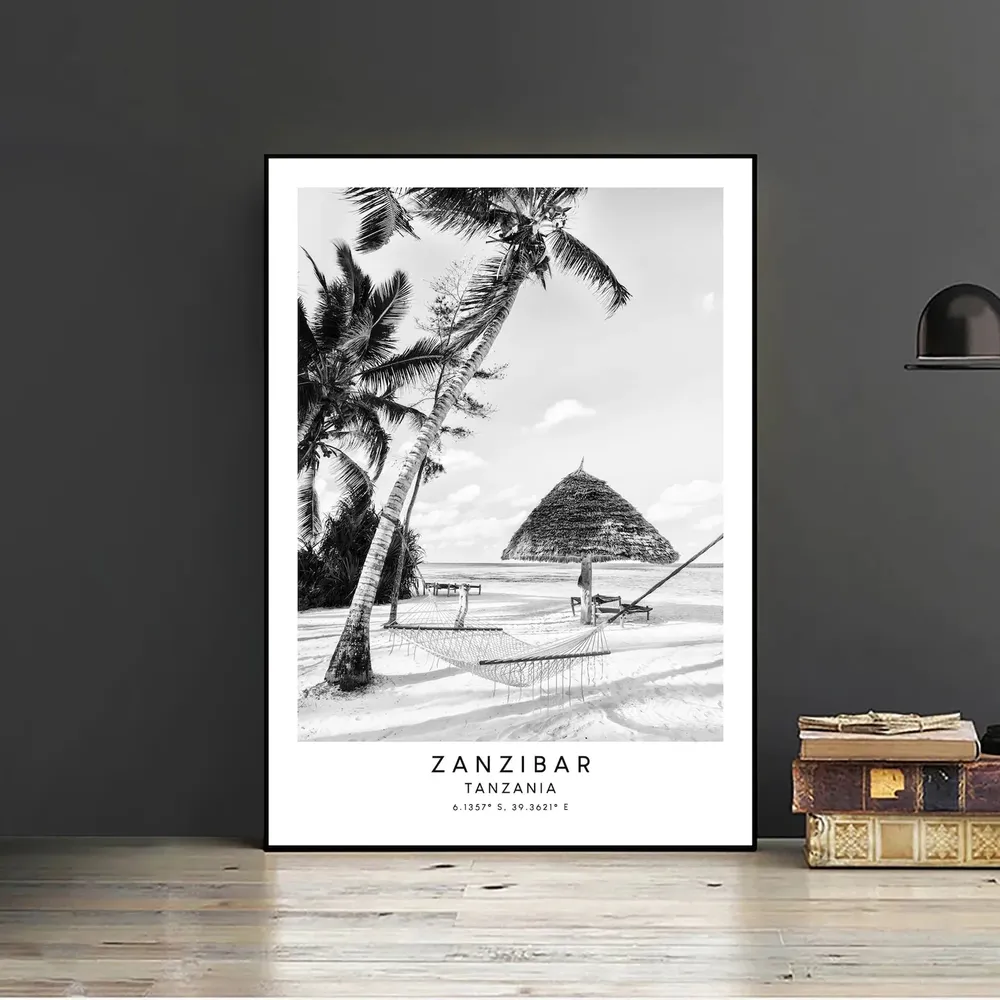Zanzibar Tanzania Minimalist Travel Poster Art - Image 2