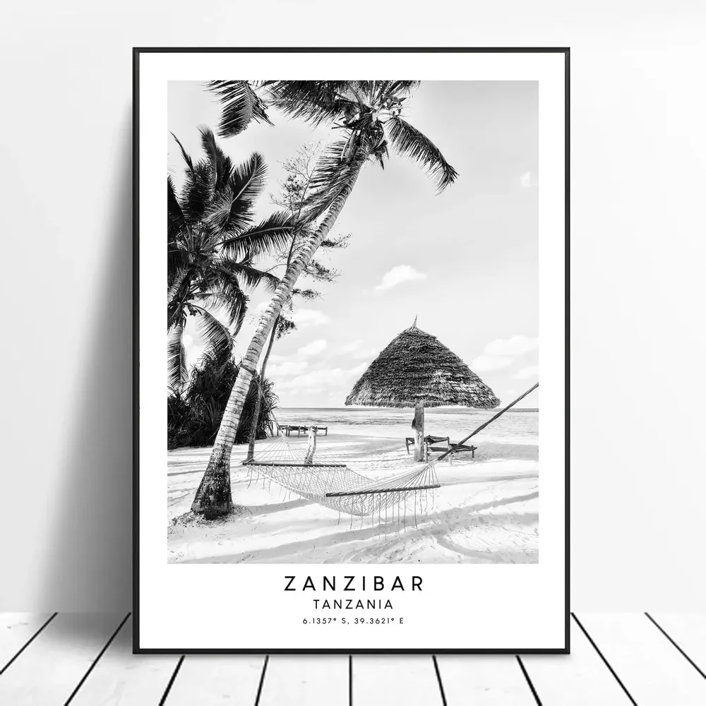 Zanzibar Tanzania Minimalist Travel Poster Art