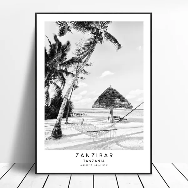 Zanzibar Tanzania Minimalist Travel Poster Art