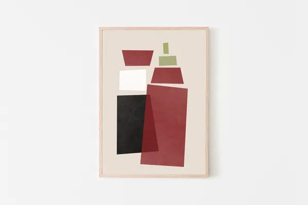 Soy Sauce Sriracha Modern Art Poster Print