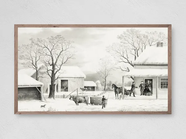 Christmas Vintage Home For Christmas Art Print