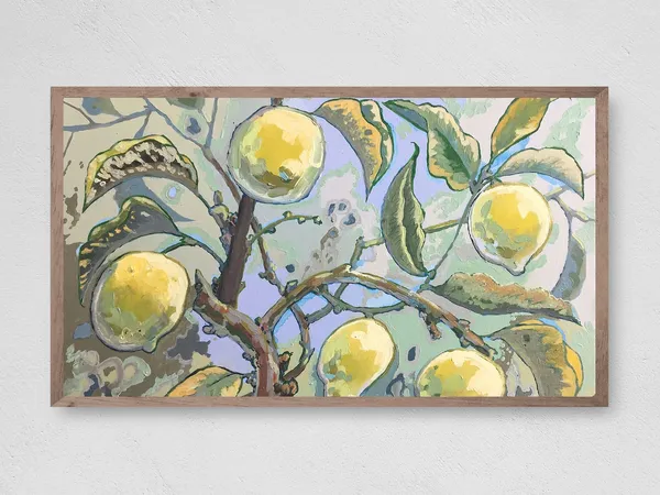 Modern Lemon Art Print, Food and Drink Decor
