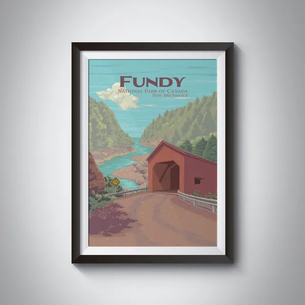 Fundy National Park Vintage Travel Poster, New Brunswick