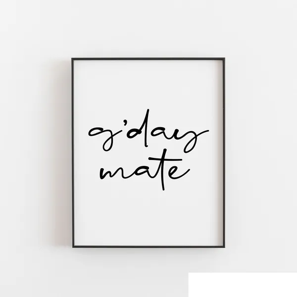 Gday Australian Slang Word Definition Art Print