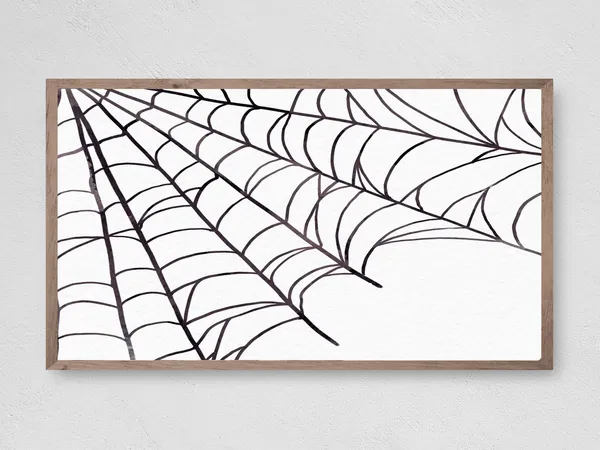 Minimalist Cobweb Halloween Art Print