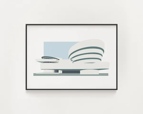 Frank Lloyd Wright Poster, Guggenheim Museum Architecture Print