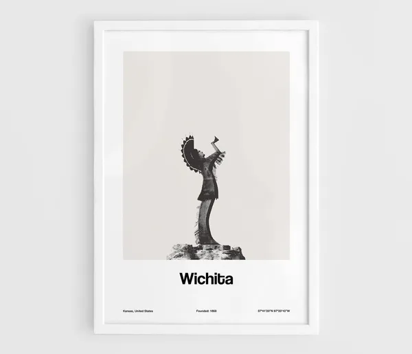 Wichita Kansas The Keeper Of The Plains Print