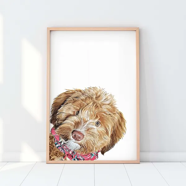 Custom Pet Portrait, Pet Memorial Art Print