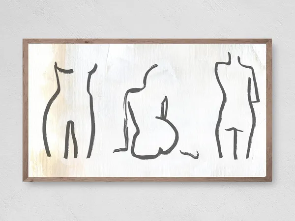 Womanly Figures Abstract Art for Frame TV