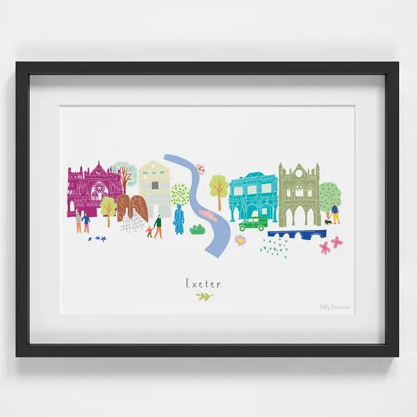 Winchester Skyline Cityscape Landmarks Art Print