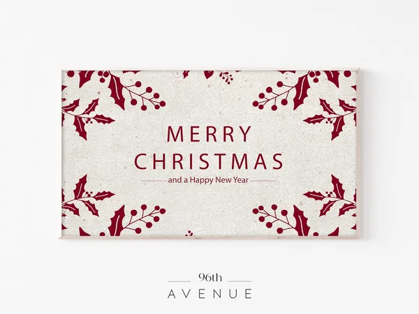 Merry Christmas Vintage Art Print For TV
