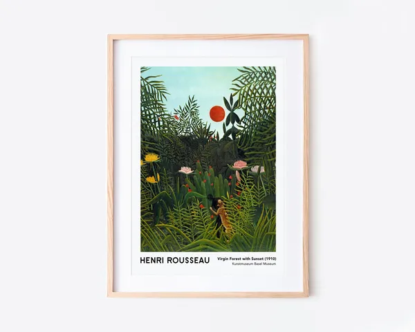 Henri Rousseau Virgin Forest, Vintage Exhibition Poster