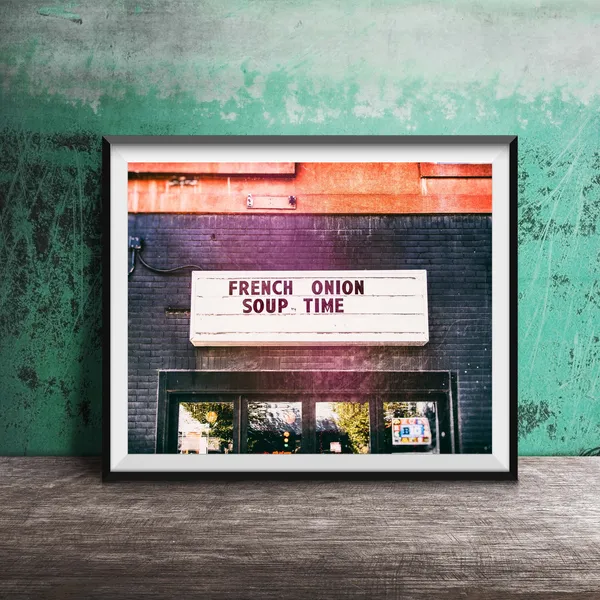 French Onion Soup Vintage Photo, Kitchen Wall Art Print