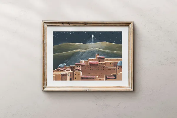 Bethlehem, O Little Town Of Bethlehem Christmas Art Print
