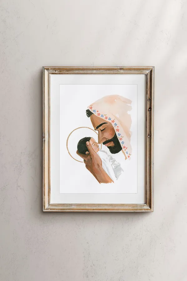 Angel Baby Childloss Jesus Christ Religious Art Print
