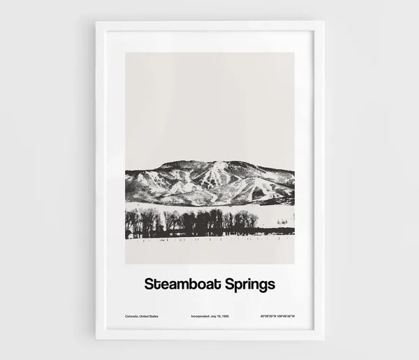 Steamboat Springs, Colorado Minimalist Travel Poster