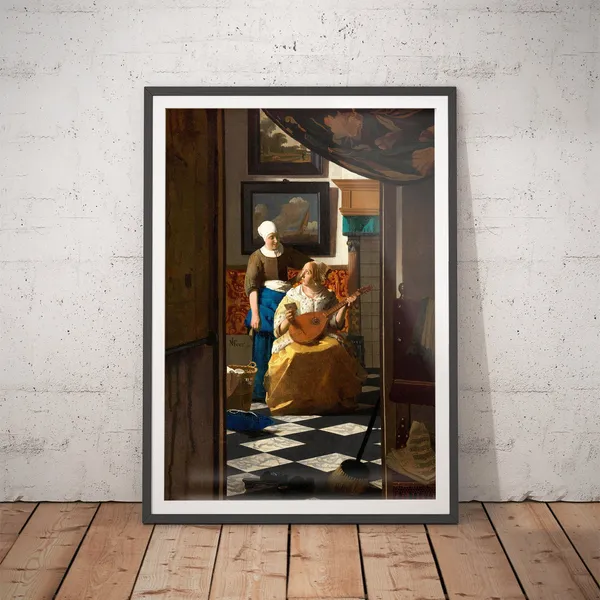 The Love Letter by Vermeer, Vintage Art Print