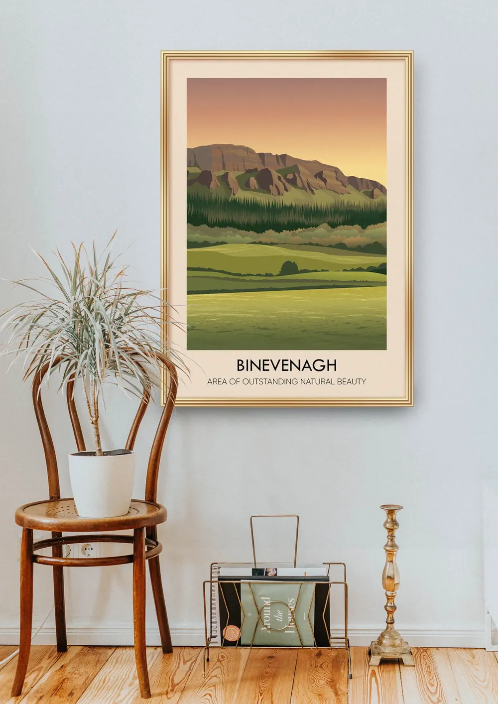 Binevenagh AONB Vintage Travel Poster - Image 2