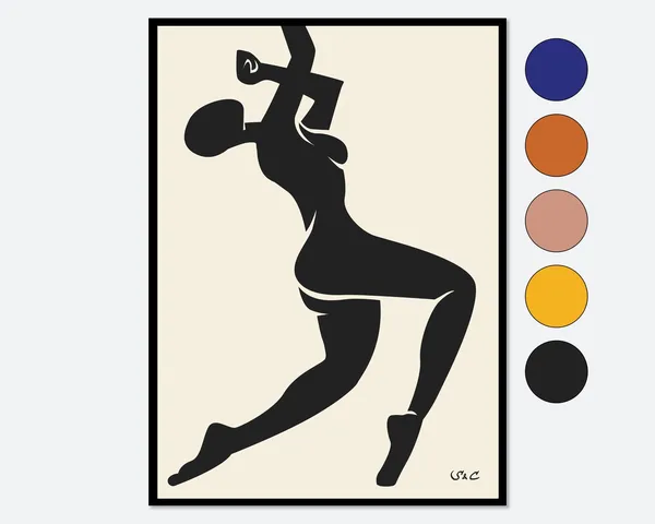 Matisse-Inspired Nu Bleu Abstract Figure Art Print
