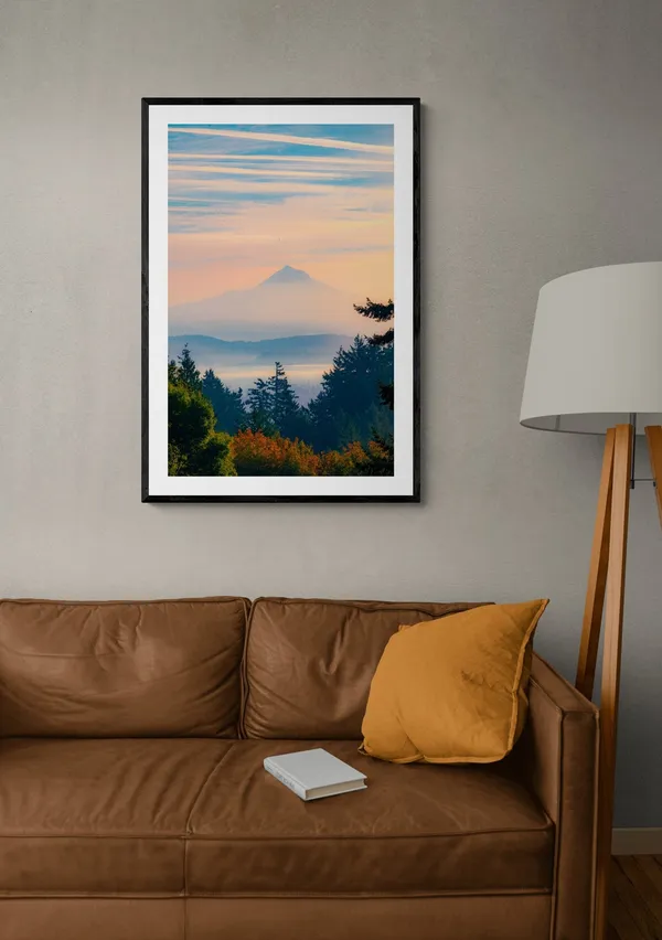 Mount Hood Sunrise Photo Print, Oregon Mountain