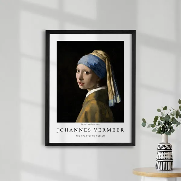 Girl With A Pearl Earring Vintage Exhibition Poster