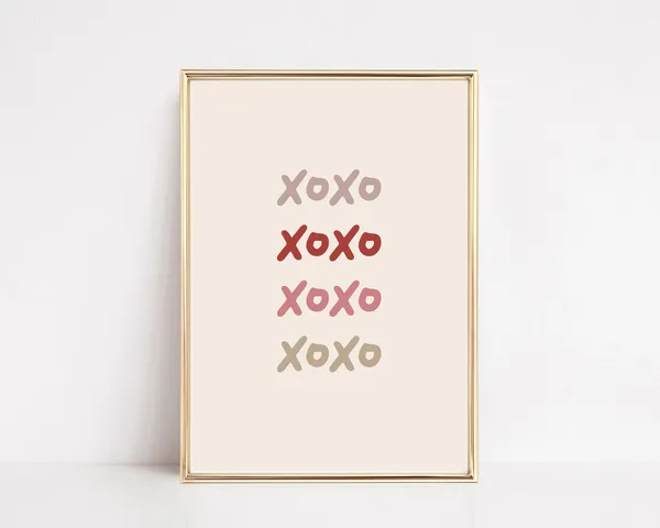 Xoxo Print, Romantic Valentine's Day Art Print