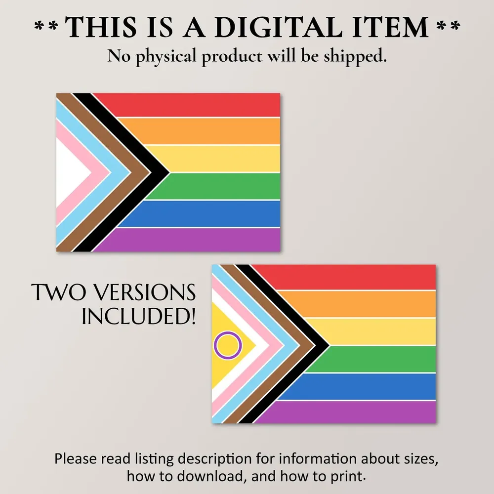 LGBT Progress Pride Flag Wall Art Print - Image 2