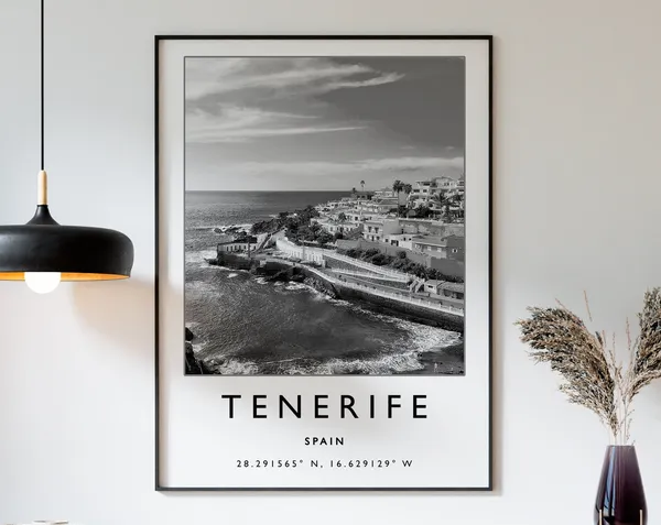 Tenerife Travel Poster, Spain Travel Art