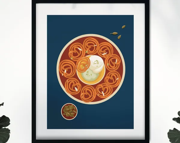 Jalebi Art, Indian Sweet Pop Art Poster