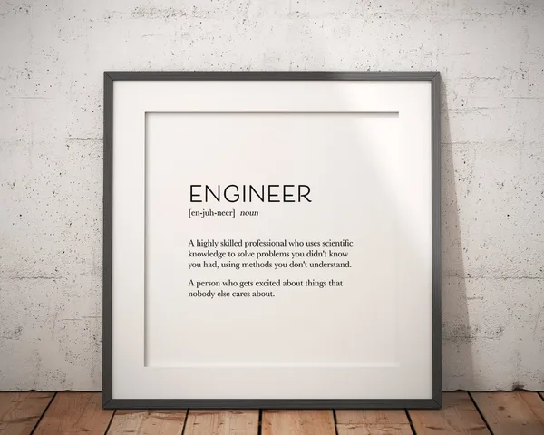 Engineer Definition Poster Print, Funny Gift