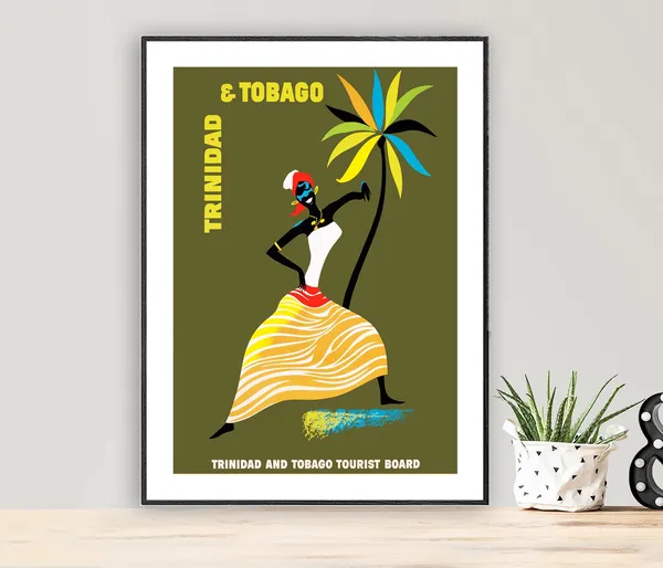 Trinidad Tobago Vintage Travel Poster, Travel Poster
