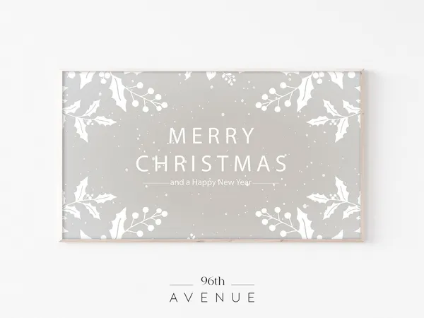Christmas Frame TV Art, Holiday Winter Decor