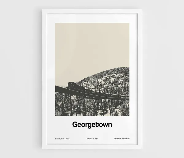 Georgetown Colorado Custom Minimalist Travel Poster