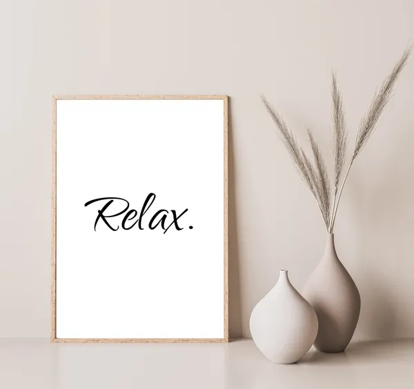 Relax Sauna Statement Poster Print